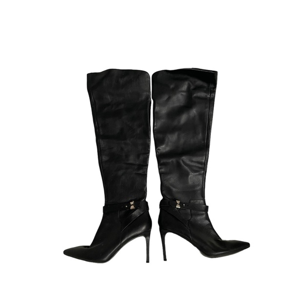 COPY - Enzo Angiolini Knee High Black Boots Size 9.5 Sleek Chic - Picture 2 of 10